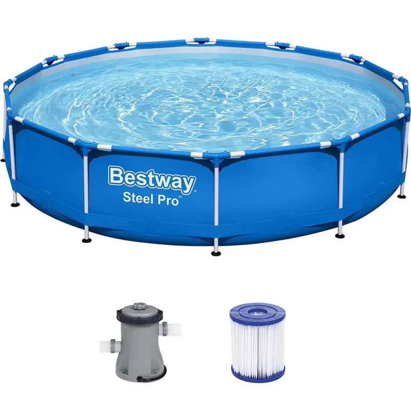 Piscina Bestway 366 x 76 cm Steel Pro 6473 Litri con Cartuccia e Pompa Filtrante Compra Adesso