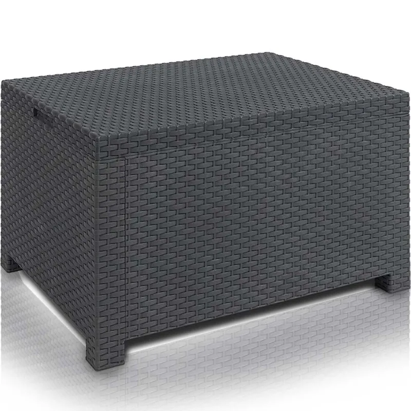 Super Prezzo Tavolino Contenitore 168L per Esterni e Interni Colore Antracite 76x59x45H cm