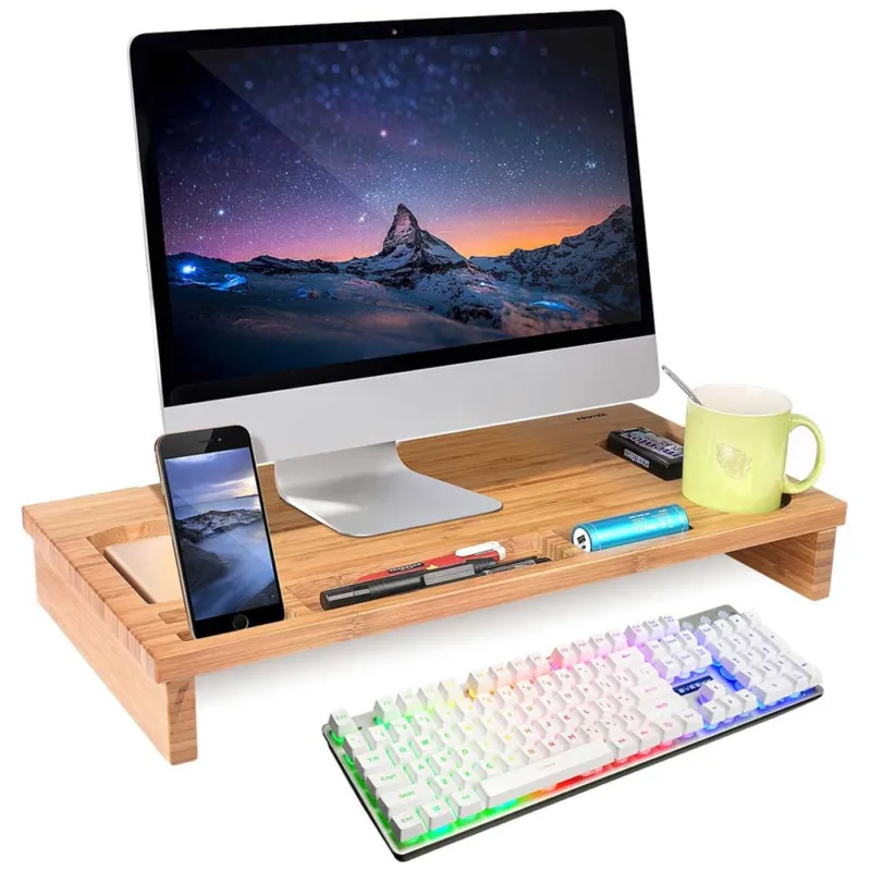Miglior Prezzo Mobile Rialzo Monitor Pc TV Computer Portatile Con Organizer Scrivania 60x30x8cm