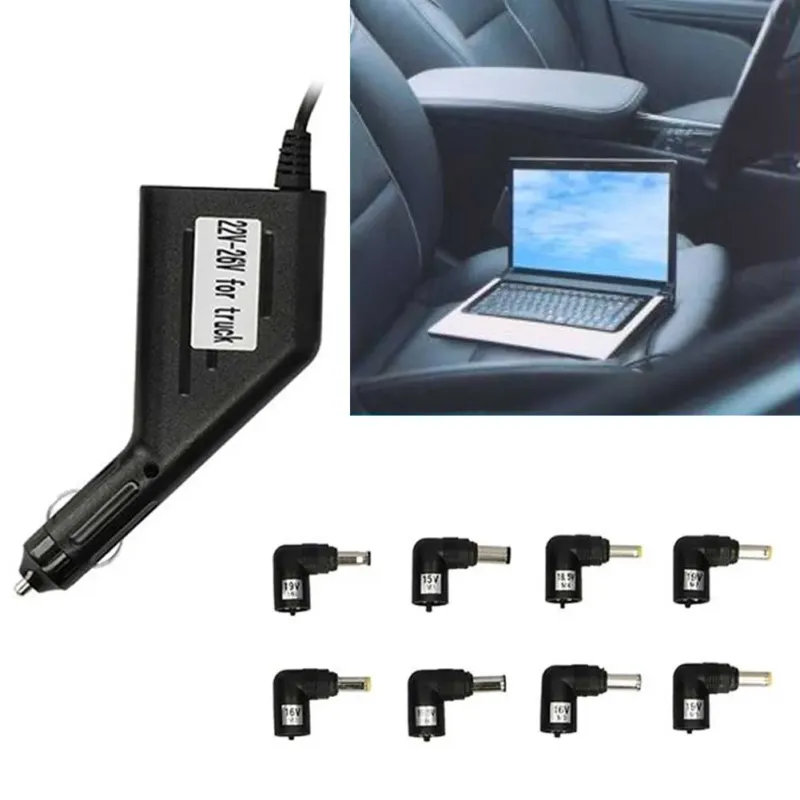 Saldi Caricabatteria Auto 12V Pc Laptop Computer Portatile Alimentatore ad 8 Jack 90W