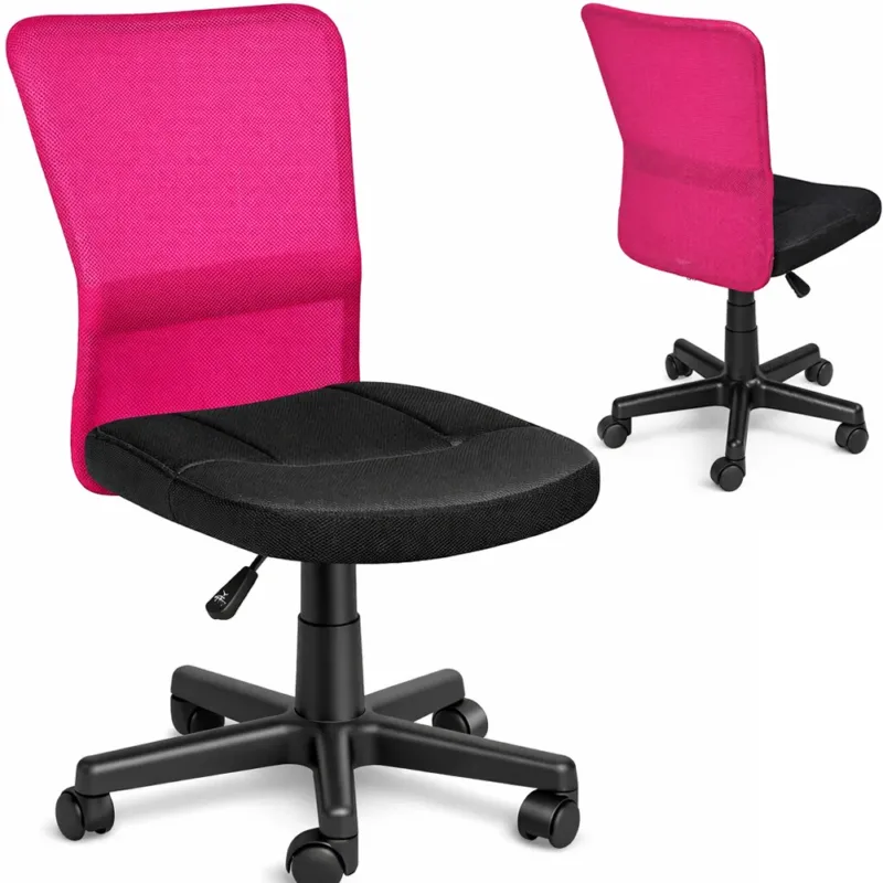 Sedia Scrivania Ufficio Cameretta Girevole Tessuto Rete Altezza Regolabile Fuxia Ultimissimo Modello