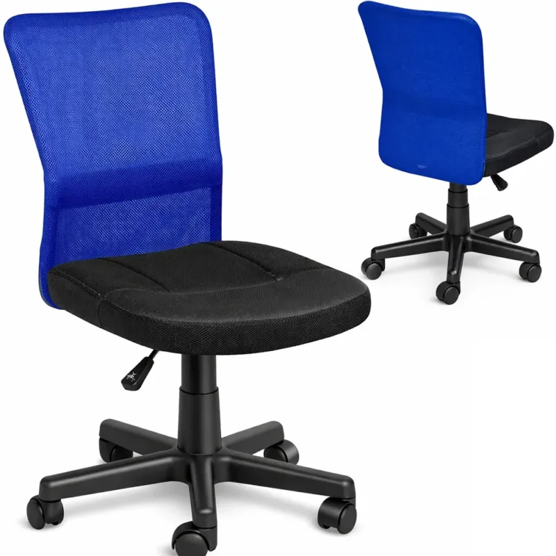 Vendita Finale Sedia Scrivania Ufficio Cameretta Girevole Tessuto Rete Altezza Regolabile Blu