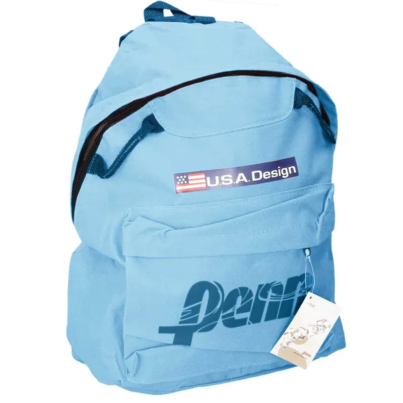Bestseller Zaino Americano Uomo Donna Penn in Tessuto Scuola Tempo Libero Viaggio Azzurro