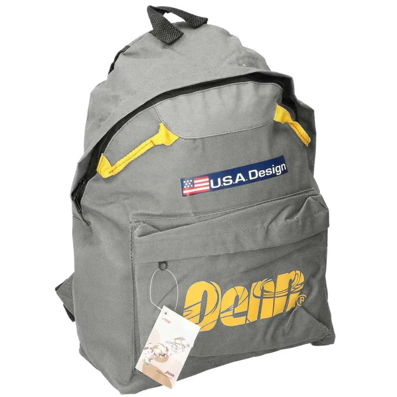 Zaino Americano Uomo Donna Penn in Tessuto Scuola Tempo Libero Viaggio Grigio Occasione Imperdibile