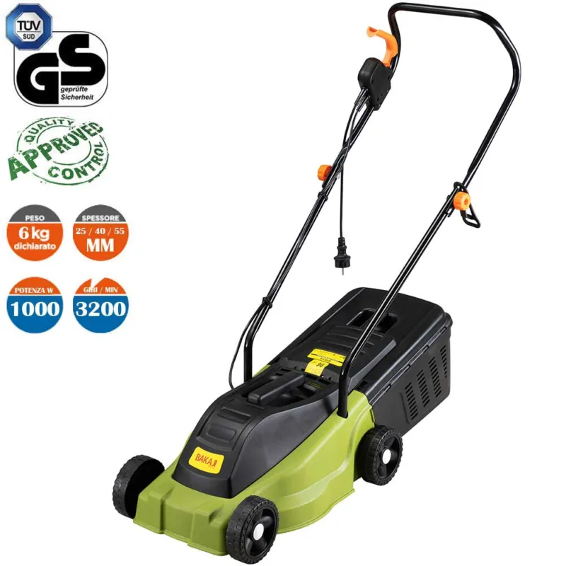 Tagliaerba Elettrico A5099 Motore 1000W Rasaerba Taglio 25/40/55mm Serbatoio 25L Prezzo Di Fabbrica