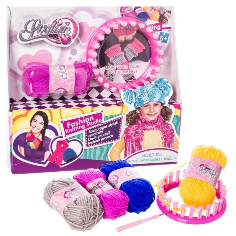 Sconto Giocattolo Maglieria Magica Bambini Telaio Lavori a Maglia 4 Gomitoli Colorati