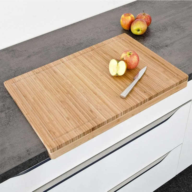 Tagliere Piano di Lavoro in Legno di Bambu per Tagliare Verdura Carne 45x35x5cm Prezzo Basso