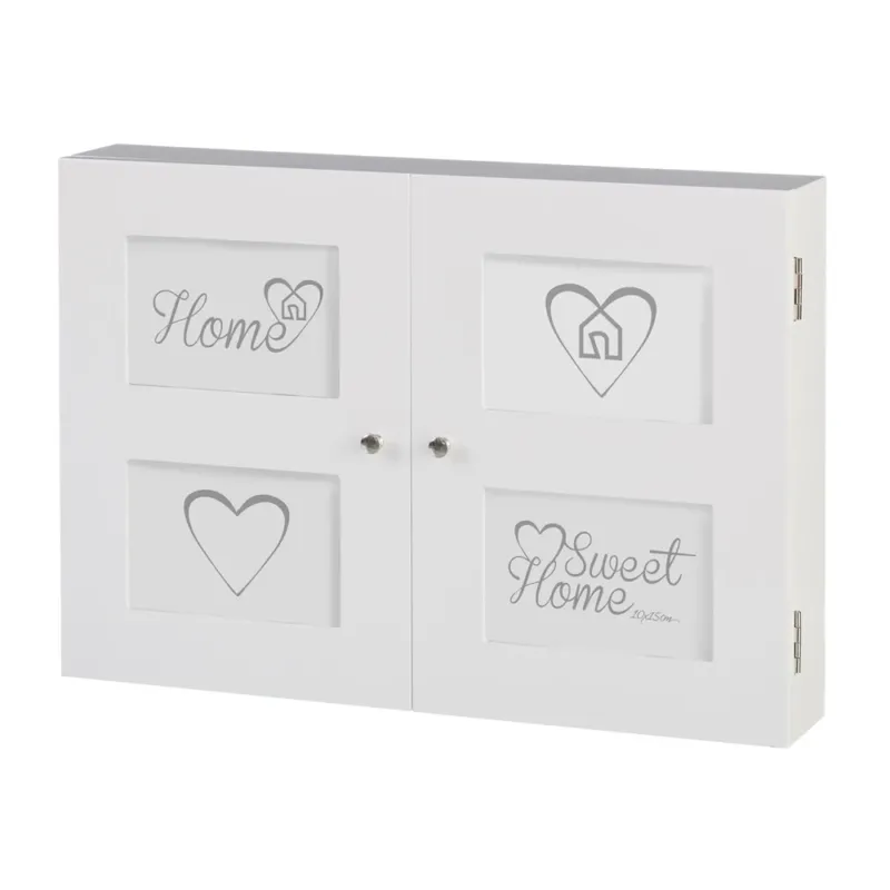 Compra Adesso Copri Contatore Elettrico Con Porta Foto 4 Posti In Legno MDF Bianco 46x8x32cm