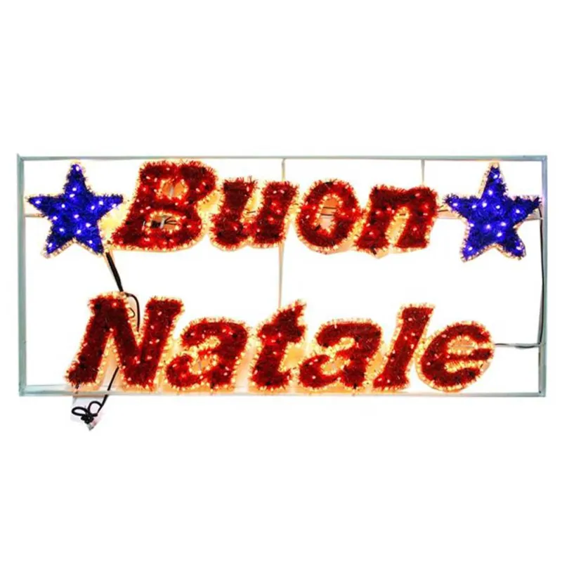 Offerta Scritta Buon Natale Luminosa 150x70cm Tubo Luminoso a LED Decorazioni Natalizie