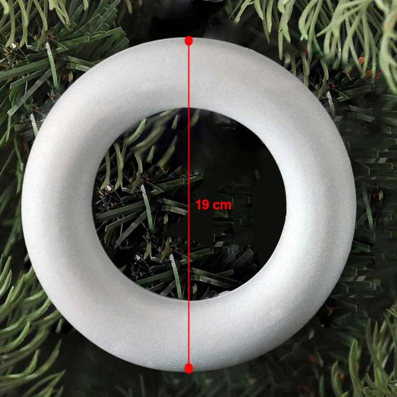 Subito Disponibile 2 Anelli Cerchi Polistirolo 19cm Bianchi Decorazioni Natalizie Addobbi Natale
