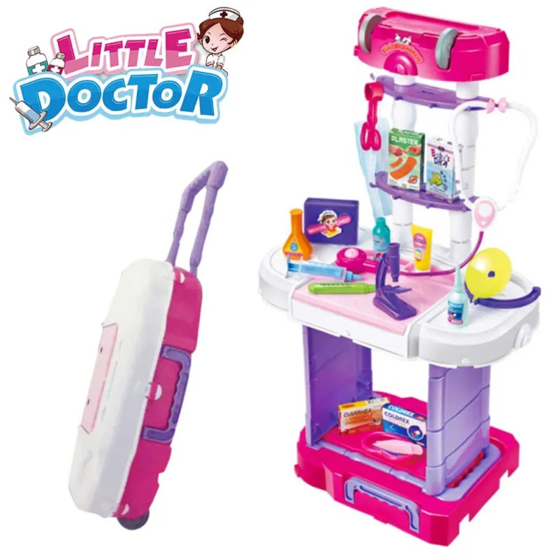 Offerta Set Dottoressa Giocattolo Bambini Richiudibile in Trolley Stetoscopio Luci Suoni