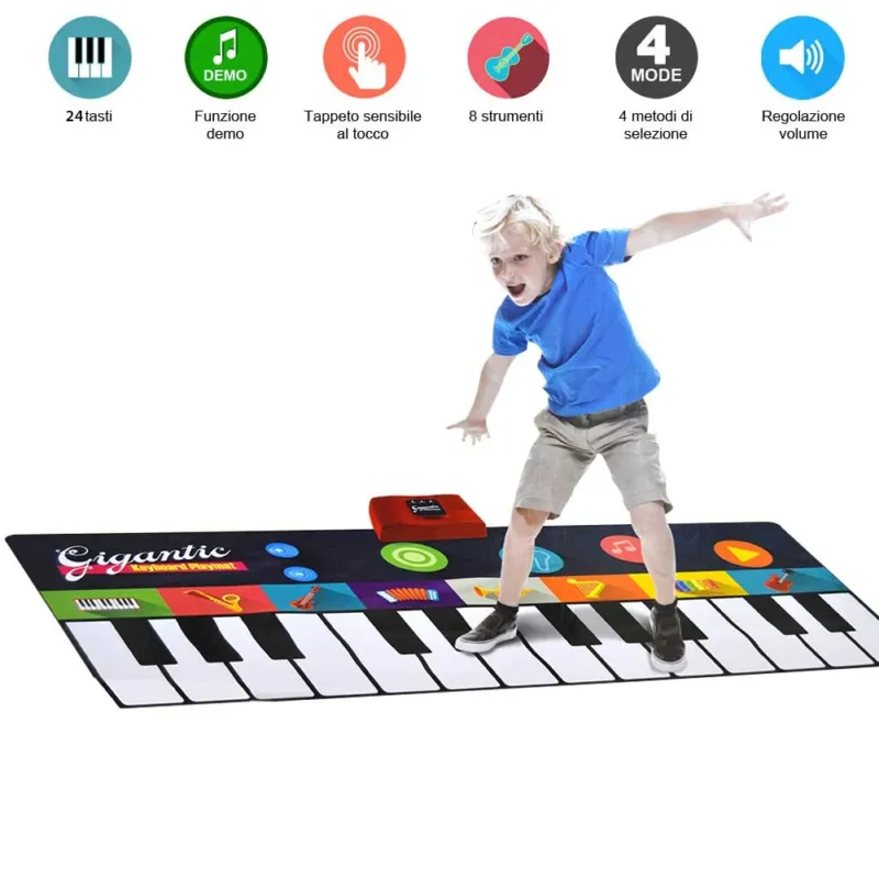 Scelto Dai Clienti Tappeto Musicale Tastiera Pavimento Bambini 8 Strumenti con Registrazione e Demo