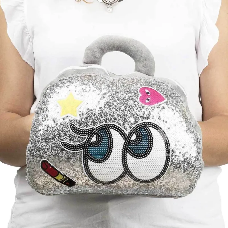 Novità Borsa acqua calda Elettrica Borsetta Occhi Pailette Silve Tasche Scaldamani Pile