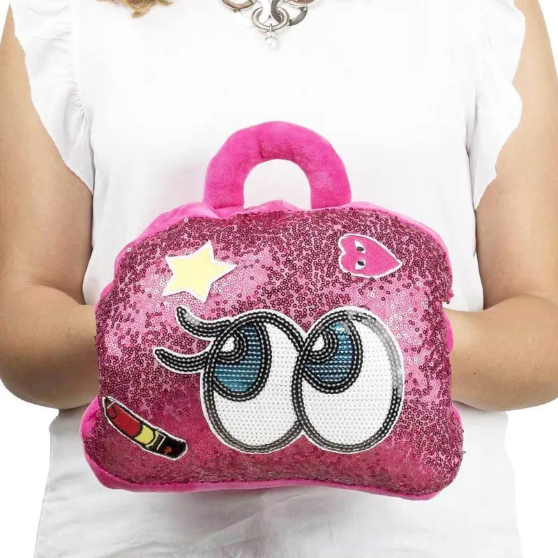 Subito Disponibile Borsa acqua calda Elettrica Borsetta Occhi Pailette Fuxia Tasche Scaldamani Pile