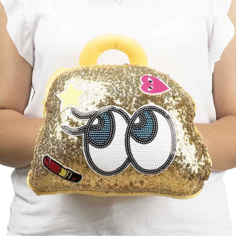 Prezzo Conveniente Borsa acqua calda Elettrica Borsetta Occhi Pailette Giall Tasche Scaldamani Pile
