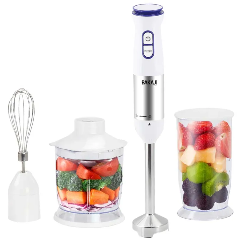 Frullatore ad Immersione 3in1 Lame Acciaio 600W 6 Velocita Sbattitore Tritatutto Subito Disponibile