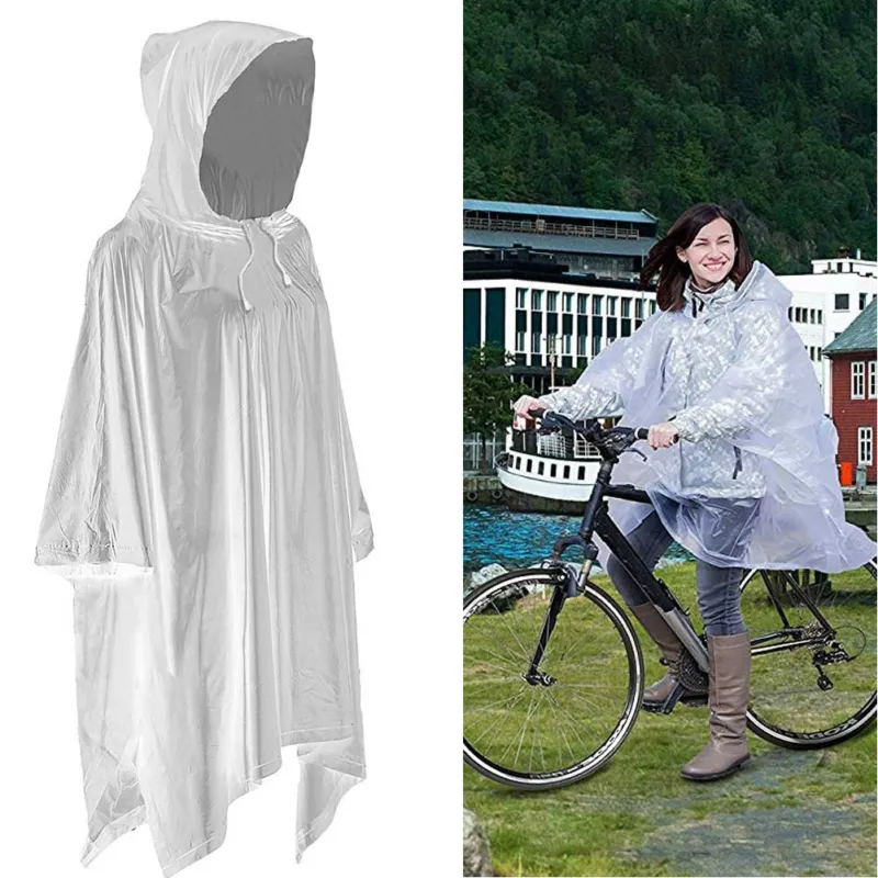Compra Online Poncho Mantella Impermeabile Antipioggia Giacca Anti Pioggia PVC con Cappuccio
