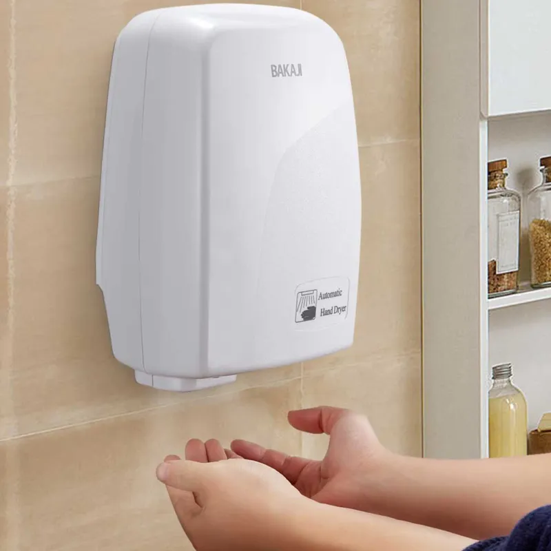 Economico Asciugamani Automatico Elettrico Hotel Aria Calda a Parete 1000W con Fotocellula