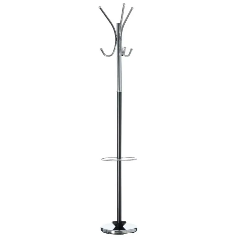 Economico Attaccapanni Piantana Appendiabiti Portaombrelli Metallo 6 Ganci 30x30x178cm