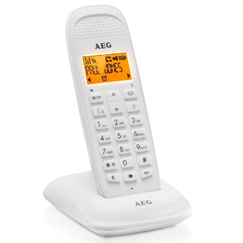 Novità AEG Voxtel D81 Telefono Domestico DECT Cordless Display 1,6‘‘ LCD Bianco