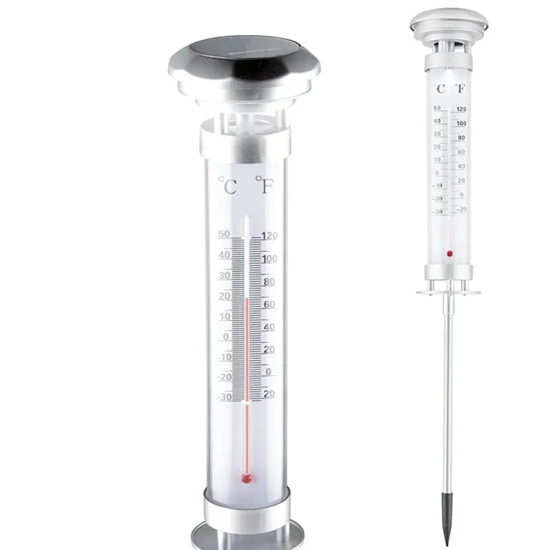 Ordina Subito Termometro Esterno Lampada Giardino Ricarica Solare Paletto Luce LED Grundig
