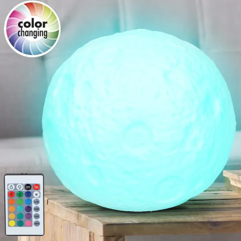Lampada da Tavolo Luna Luce LED RGB con Telecomando Moon Lamp 11,5cm a Batteria Direttamente Dal Produttore