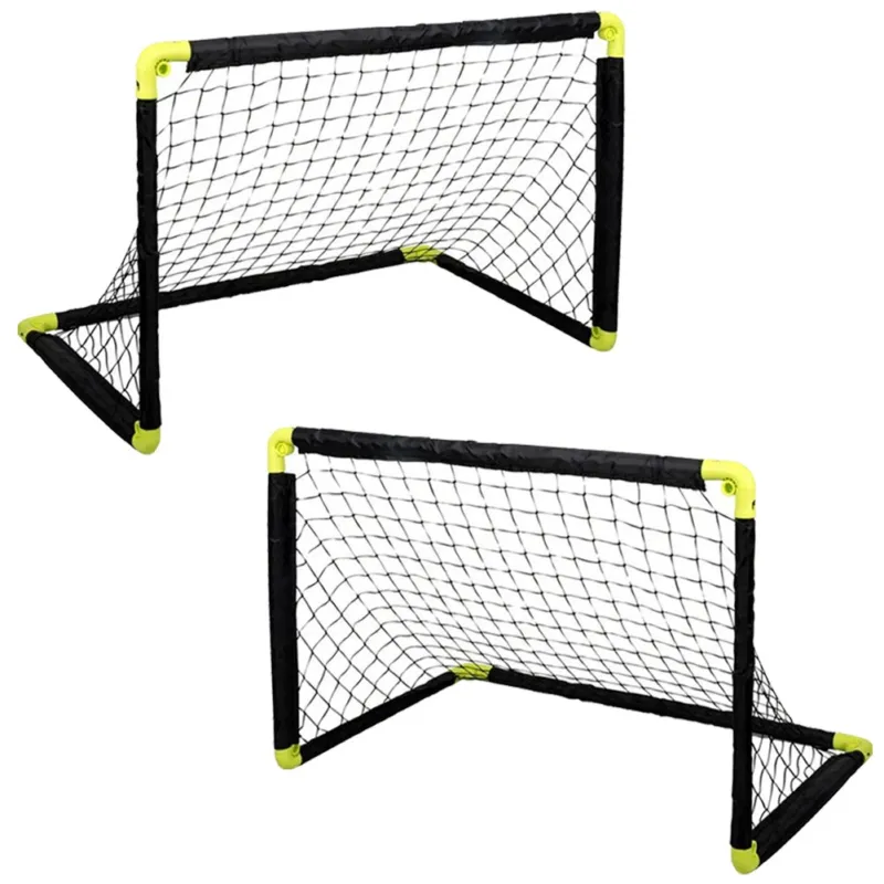 Saldi Set 2 Porte con Rete Allenamento Calcio Giocattolo Bambini Porta 55x44 Giardino