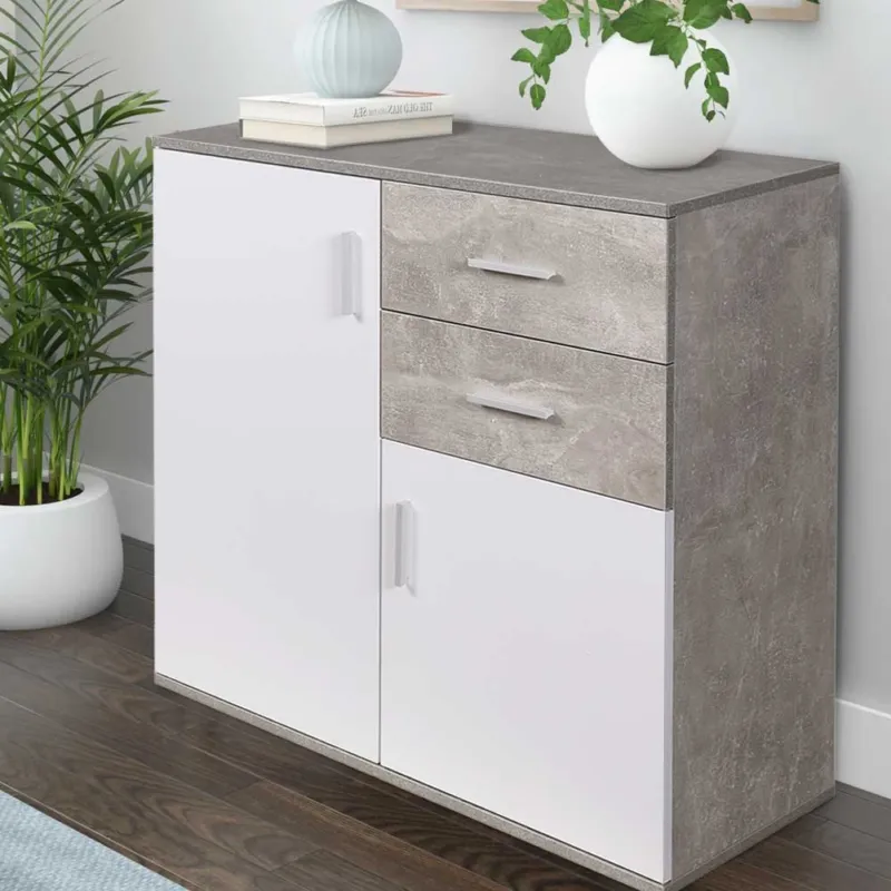 Compra Oggi Stesso Mobile Madia con Cassetti Ante 2 Ripiani Mobiletto Credenza Cucina Bagno Moderna