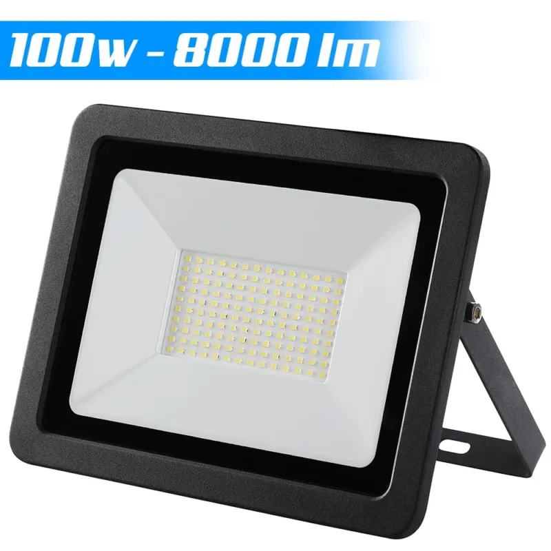 Prezzo Scontato Faro Led 100W Luce Alta Luminosita 8000lm Faretto Esterno Slim Bianco Freddo