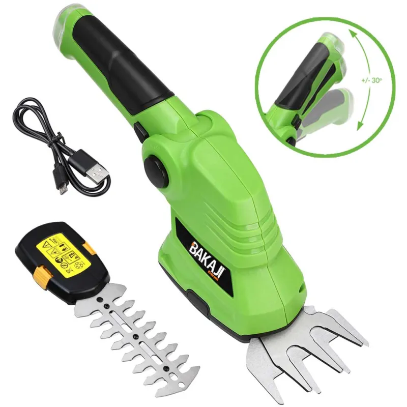 Forbici Cesoie Sfoltirami Elettrico a Batteria Tagliaerba Tagliasiepi USB 2 Lame Prezzo Basso