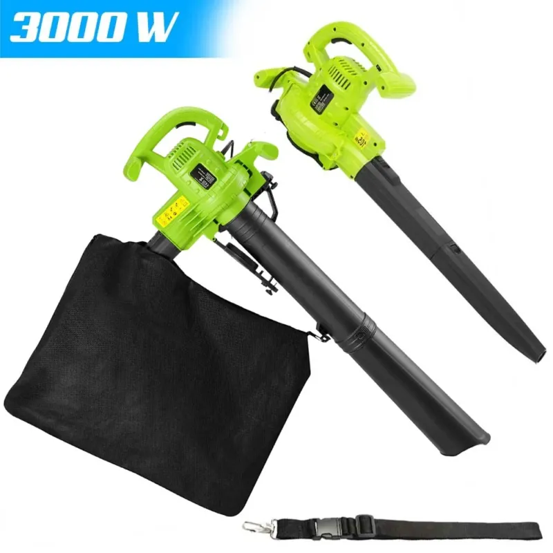 Aspiratore per foglie Trituratore e Soffiatore Elettrico 3000W Aspirafoglie 3in1 Compra Oggi Stesso
