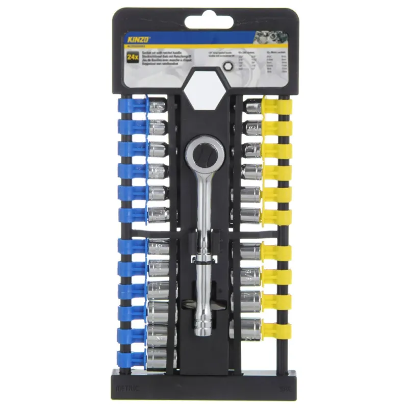 Super Prezzo Kit Chiave a Bussola 1/4 Cricchetto con Bussole 24pz Snodi e Punta Cacciavite