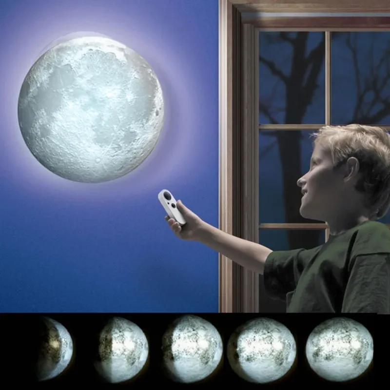 Promozione Lampada Luna a Parete Moon Light Lamp Luce Notturna LED Fasi Lunari Telecomando