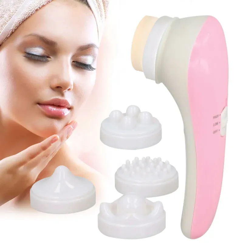 Promozione Set Spazzola Pulitore Massaggiatore Elettrico Pulizzia Massaggio Facciale Viso