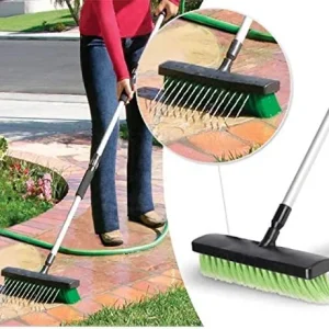 Scopa Spazzola Getto Acqua Manico Regolabile 200 Lavaggio Terrazzo Auto Esterno Pagamento Sicuro