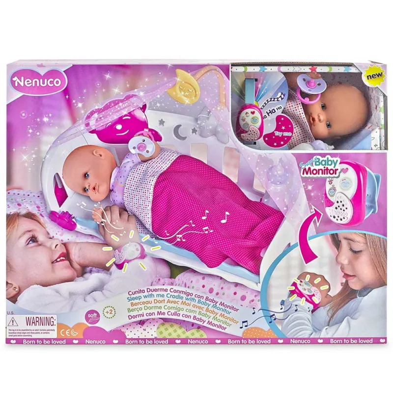 Compra Adesso Bambola Nenuco Dormi con Me interattiva con Baby Monitor Culla Luci e Suoni