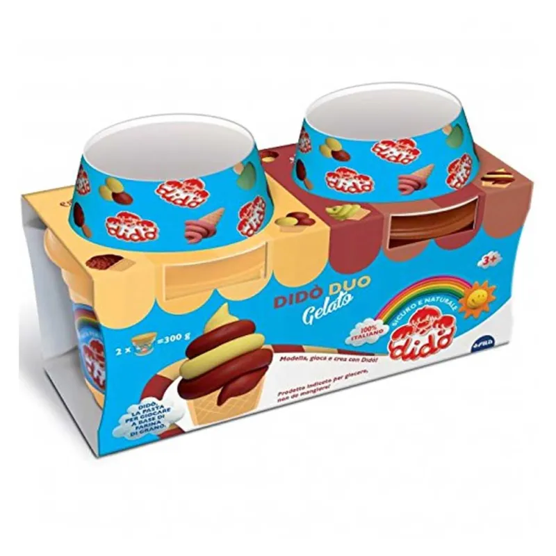 Acquista Ora Dido Duo Gelateria con 2 Barattoli Pasta Modellante e Accessori Gioco Plastilina