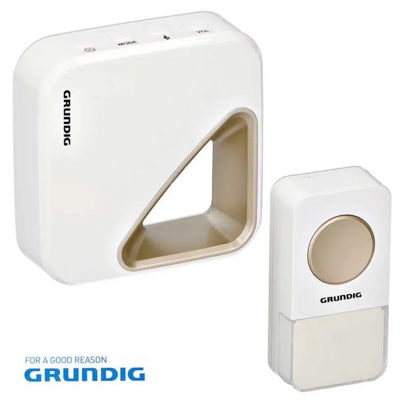 Campanello Porta Casa Wireless Senza Fili Grundig Ricevitore 36 Melodie IP44 Vendita Finale
