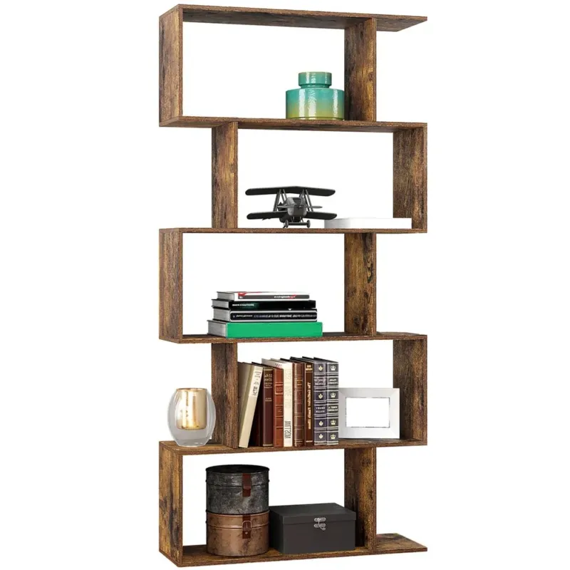 Libreria Design Moderna Scaffale 6 Ripiani 159x70x24cm Casa Ufficio Anticato Di Tendenza