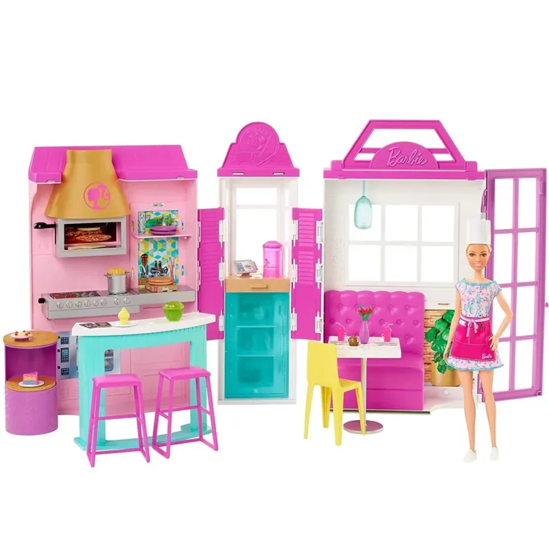 Promo Stagionale Playset Ristorante di Barbie Richiudibile con Bambola Cucina e Accessori Gioco