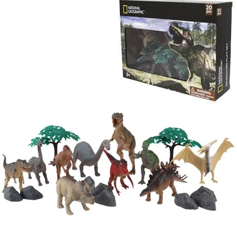 Vendita Finale Playset Scatola Animali Dinosauri National Geographic Giocattolo Bambini 20pz
