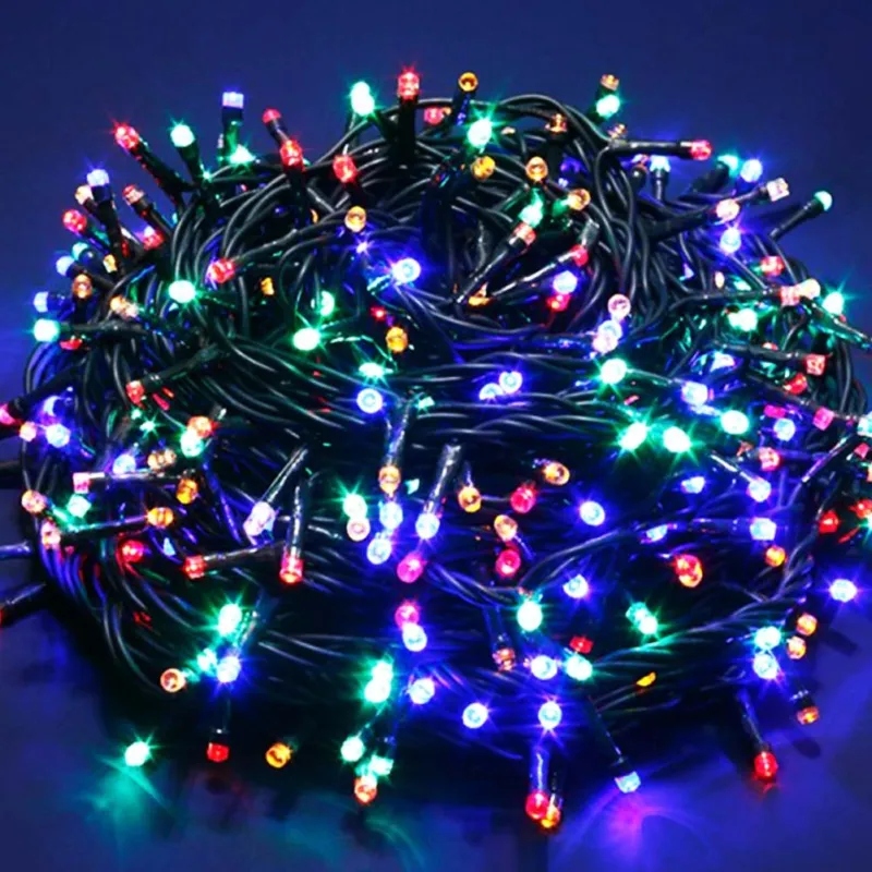 Nuovo Arrivo Catena Luminosa 750 Luci LED Lucciole Multicolore Controller 8 Funzioni Esterno