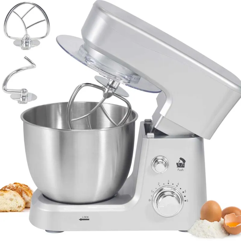 Offerta Limitata Impastatrice Planetaria Ciotola Acciaio 4 LT Impastatore Robot 800W Silver