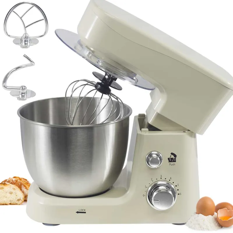 Offerta Lampo Impastatrice Planetaria Ciotola Acciaio 4 LT Impastatore Robot 800W Crem Vintage
