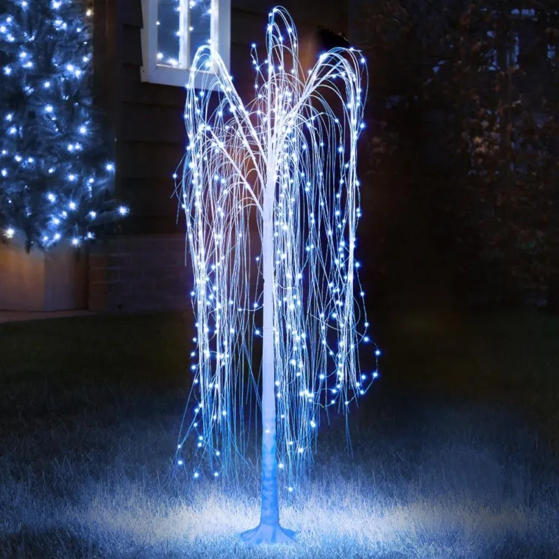Bestseller Albero di Natale Pendente Luminoso 180cm con 360 Luci LED Bianco Freddo Esterno