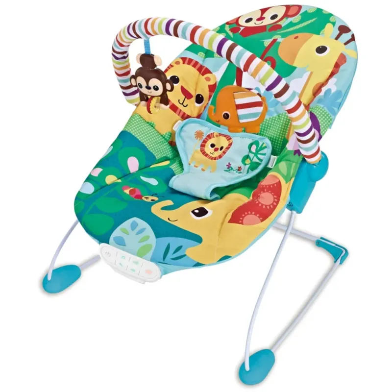 Offerta Del Giorno Dondolo Sdraietta Neonati Vibrante Musicale Fitch Baby con Giocattoli Pendenti