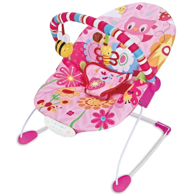 Dondolo Sdraietta Neonati Vibrante Musicale Fitch Baby con Giocattoli Pendenti Pagamento Sicuro