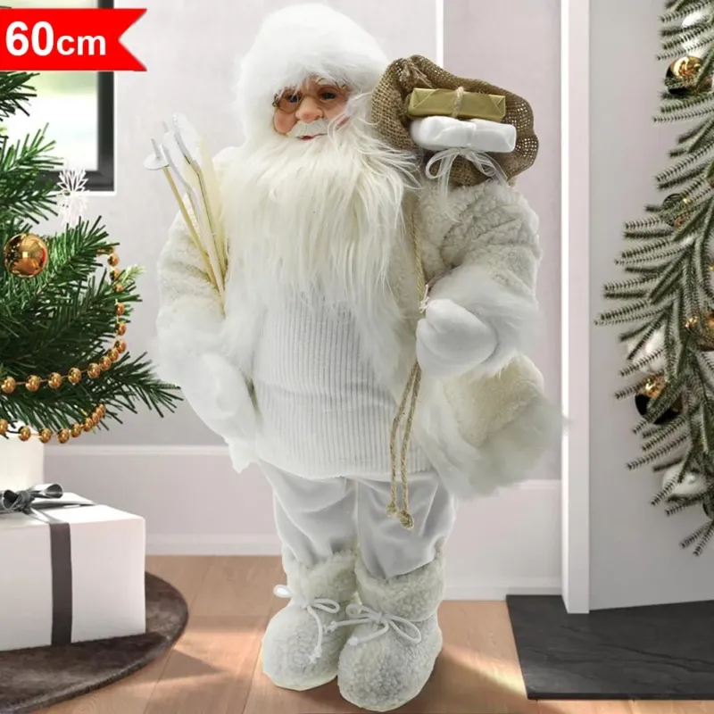 Occasione Imperdibile Babbo Natale Classico 60cm in Plastica Vestiti in Tessuto Decorazione Natalizia