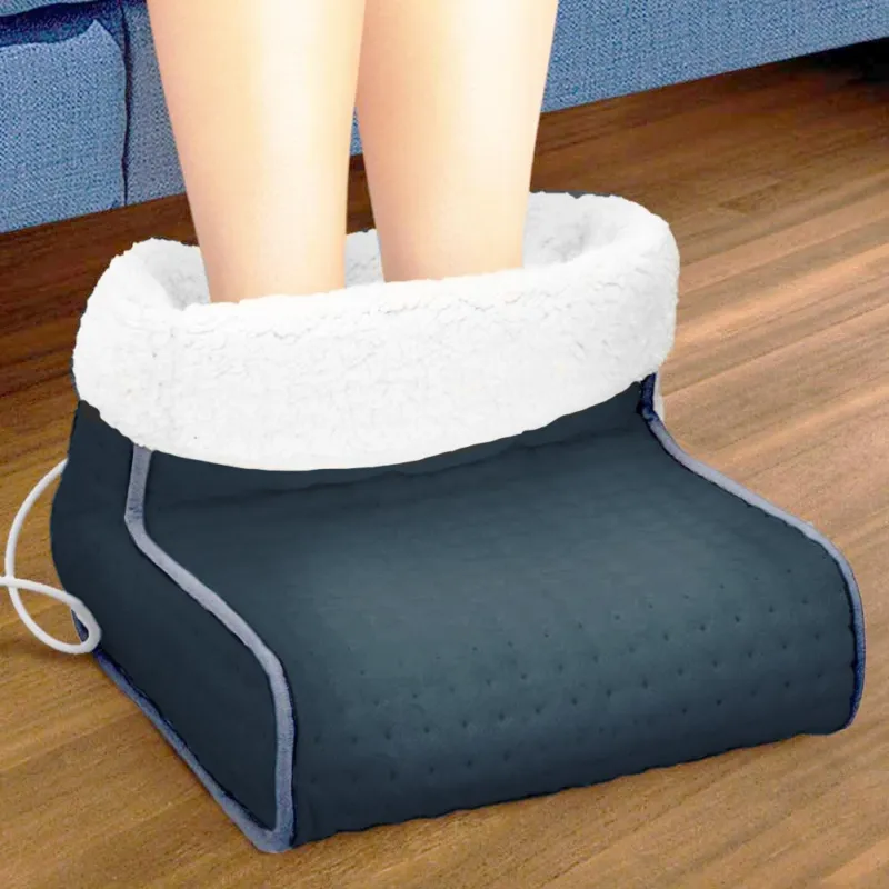 Scalda Piedi Elettrico Ciabattona Scaldapiedi Termico 100W Ufficio Grigio Scuro Occasione Imperdibile