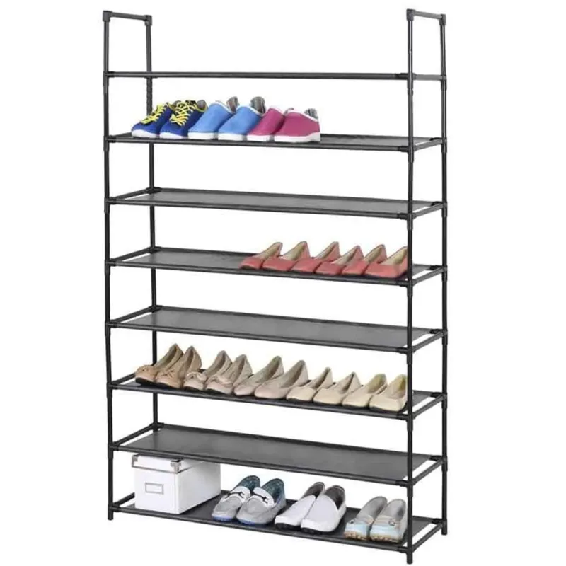 Scarpiera Slim Salvaspazio 8 Ripiani Porta Scarpe Ingresso Casa 150x100x28 Nero Occasione